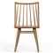 Lara French Classic Brown Oak Wood Windsor Dining Side Chair