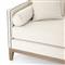 Marida French Country Off White Upholstered Brown Wood Nailhead Trim Daybed