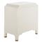 Alexander French White Wood Acrylic Handle 3 Drawer Bachelor Chest Dresser