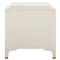 Alexander French White Wood Acrylic Handle 3 Drawer Bachelor Chest Dresser