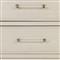 Alexander French White Wood Acrylic Handle 3 Drawer Bachelor Chest Dresser