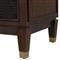 Saffron Modern Classic Dark Brown Oak Wood Ribbed Media Cabinet - 73&quot;W