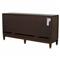 Saffron Modern Classic Dark Brown Oak Wood Ribbed Media Cabinet - 73&quot;W