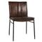 Marissa Industrial Brown Upholstered Leather Iron Frame Dining Chair - Set of 2
