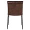 Marissa Industrial Brown Upholstered Leather Iron Frame Dining Chair - Set of 2