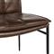 Marissa Industrial Brown Upholstered Leather Iron Frame Dining Chair - Set of 2