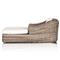 Celina Coastal White Performance Natural Teak Wood Outdoor Chaise Lounge