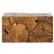 Thorn Mid Century Modern Natural Teak Square Block Outdoor Coffee Table