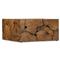 Thorn Mid Century Modern Natural Teak Square Block Outdoor Coffee Table