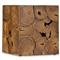 Thorn Mid Century Modern Natural Teak Square Block Outdoor End Table