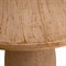 Caleb Rustic Natural Brown Reclaimed Pine Wood Round Bistro Dining Table - 36&quot;W - Small