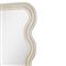 Stella Modern Classic White Wood Stepped Frame Rectangular Wavy Floor Mirror