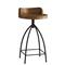 Henson Industrial Loft Antique Mango Wood Iron Swivel Counter Stool
