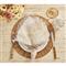 Pompeii Shell Fringe Coastal Natural Seashells Napkin Ring - Set of 4