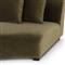 Zoe Modern Green Velvet Black Birch Wood 2 Piece Curved Sectional - 176&quot;Wx67&quot;D