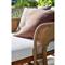 Rina Ellen Coastal White Upholstered Natural Rattan Outdoor Lounge Chaise