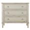 Century Madeline French Country Light Grey Acacia 3 Drawer Nightstand