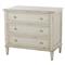 Century Madeline French Country Light Grey Acacia 3 Drawer Nightstand