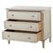 Century Madeline French Country Light Grey Acacia 3 Drawer Nightstand