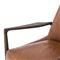 Olena Mid Century Brown Upholstered Leather Wood Frame Living Room Arm Chair