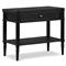 Tacorey Rustic Lodge Black Solid Oak Wood 1 Drawer Nightstand