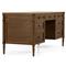 Tacorey Rustic Lodge Brown Solid Oak Wood 7 Drawer Executive Desk