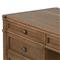 Tacorey Rustic Lodge Brown Solid Oak Wood 7 Drawer Executive Desk