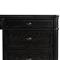Tacorey Rustic Lodge Black Solid Oak Wood 7 Drawer Executive Desk