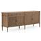 Tacorey Rustic Lodge Brown Solid Oak Wood 4 Drawer 4 Door Sideboard
