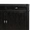 Tacorey Rustic Lodge Black Solid Oak Wood 4 Drawer 4 Door Sideboard