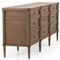 Tacorey Rustic Lodge Brown Solid Oak Wood 9 Drawer Dresser