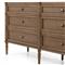 Tacorey Rustic Lodge Brown Solid Oak Wood 6 Drawer Double Dresser