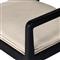 Tina Modern Beige Performance Black Wood Frame Cane Dining Arm Chair