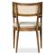 Tina Modern Beige Performance Brown Wood Frame Cane Dining Arm Chair