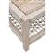 Wren Coastal Taupe Woven Rope Solid Teak 2 Tier Square Outdoor Coffee Table