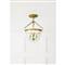 Visual Comfort Country Bell Jar French Antique Burnished Brass Semi Flush Mount