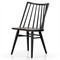 Lara French Classic Black Oak Wood Windsor Dining Side Chair