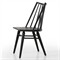 Lara French Classic Black Oak Wood Windsor Dining Side Chair