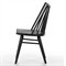 Lara French Classic Black Oak Wood Windsor Dining Side Chair