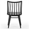 Lara French Classic Black Oak Wood Windsor Dining Side Chair
