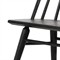 Lara French Classic Black Oak Wood Windsor Dining Side Chair