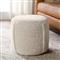 Kore Modern Classic Cream Cotton Round Pouf