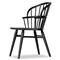Elora French Country Black Wood Windsor Dining Chair