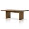 Alina Rustic Lodge Brown Oak Wood Rectangular Dining Table - 84&quot;W