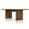Alina Rustic Lodge Brown Oak Wood Rectangular Dining Table - 84&quot;W