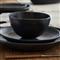 Livia Modern Classic Matte Black Stoneware Cereal Bowl - Set of 4