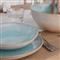 Eivissa Coastal Beach Blue Stoneware Pasta Bowl - Set of 4