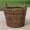 Camilla Coastal Beach Natural Handwoven Rattan Floor Log Basket