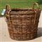 Camilla Coastal Beach Natural Handwoven Rattan Floor Log Basket