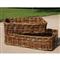 Camilla Coastal Beach Natural Woven Rattan Decorative Basket - Set of 2
